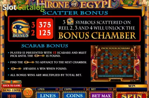 Οθόνη3. Throne of Egypt Κουλοχέρης
