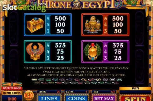Οθόνη6. Throne of Egypt Κουλοχέρης