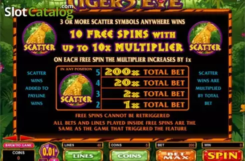 Οθόνη2. Tiger's Eye (Games Global) Κουλοχέρης