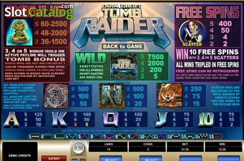 Οθόνη2. Tomb Raider Κουλοχέρης