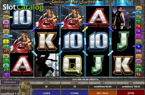 Οθόνη8. Tomb Raider Secret of the Sword Κουλοχέρης