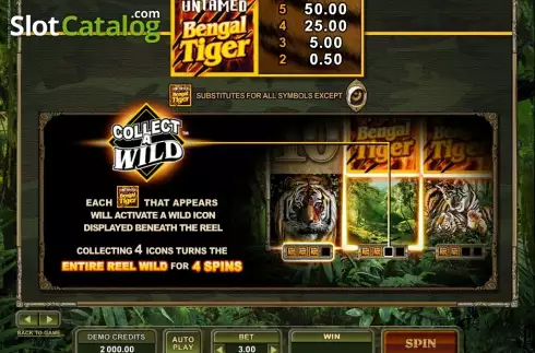 Οθόνη3. Untamed Bengal Tiger Κουλοχέρης