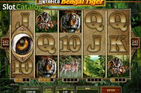 Οθόνη8. Untamed Bengal Tiger Κουλοχέρης