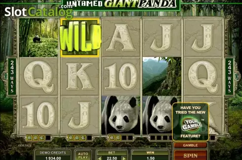 Οθόνη9. Untamed Giant Panda Κουλοχέρης 