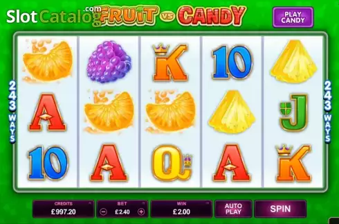 Οθόνη 2. Fruit vs Candy Κουλοχέρης