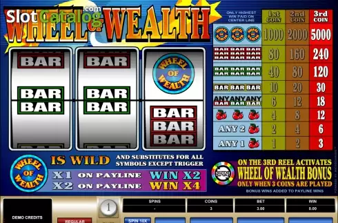 Οθόνη2. Wheel of Wealth (Games Global) Κουλοχέρης
