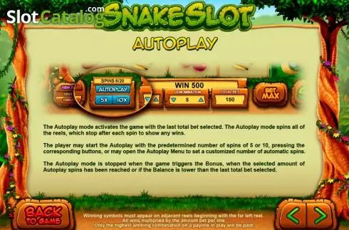 Οθόνη4. Snake Slot Κουλοχέρης