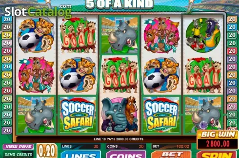 Οθόνη9. Soccer Safari Κουλοχέρης