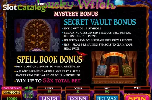 Οθόνη4. Lucky Witch (Microgaming) Κουλοχέρης