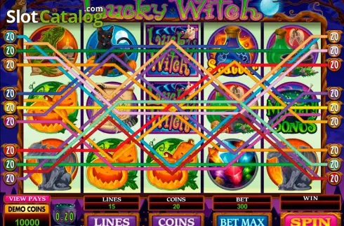 Οθόνη7. Lucky Witch (Microgaming) Κουλοχέρης