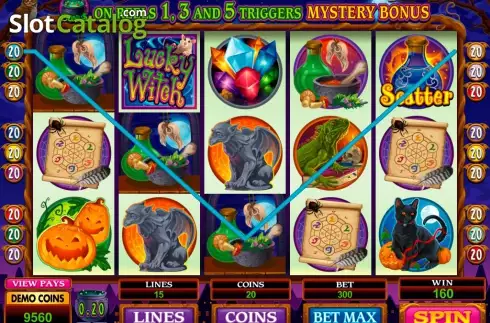 Οθόνη8. Lucky Witch (Microgaming) Κουλοχέρης