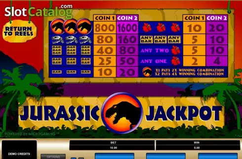 Οθόνη2. Jurassic Jackpot Κουλοχέρης