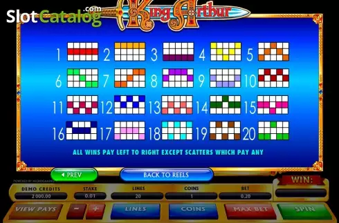 Οθόνη4. King Arthur (Microgaming) Κουλοχέρης 