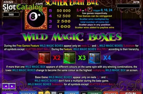 Πίνακας πληρωμών 1. Magic Boxes Κουλοχέρης 