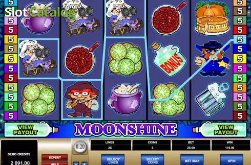 Οθόνη 2. Moonshine (Microgaming) Κουλοχέρης