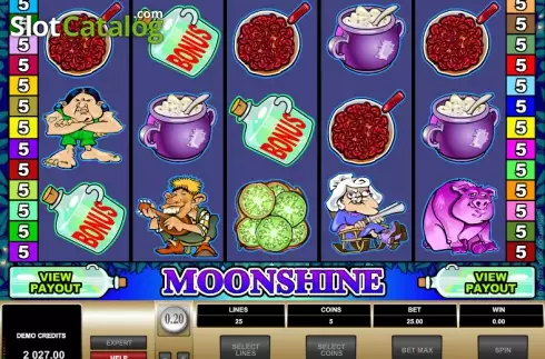 Οθόνη 3. Moonshine (Microgaming) Κουλοχέρης