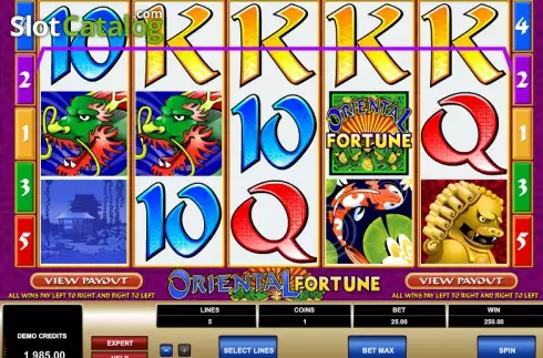 Οθόνη 5. Oriental Fortune Κουλοχέρης 