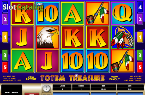 Οθόνη 1. Totem Treasure Κουλοχέρης