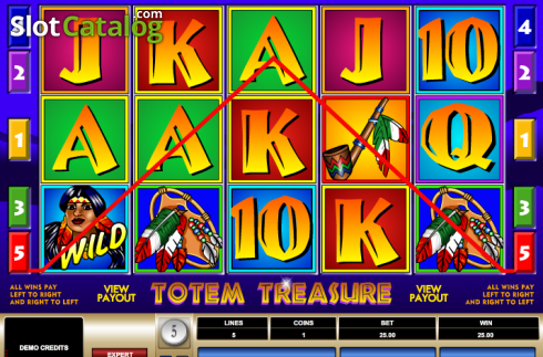 Οθόνη 3. Totem Treasure Κουλοχέρης