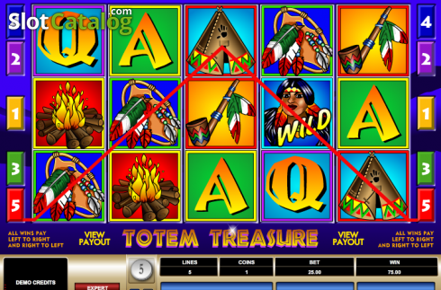 Οθόνη 5. Totem Treasure Κουλοχέρης