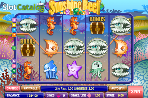 Οθόνη 2. Sunshine Reef Κουλοχέρης