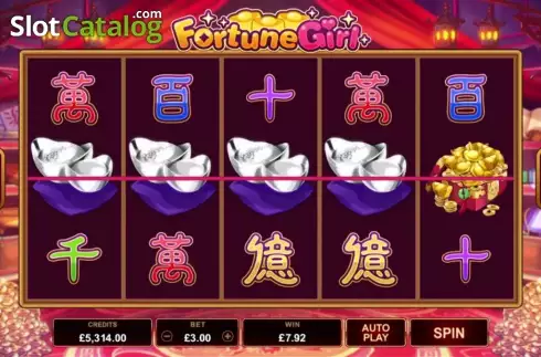 Οθόνη 1. Fortune Girl (Microgaming) Κουλοχέρης