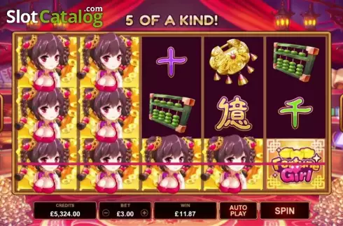 Οθόνη 2. Fortune Girl (Microgaming) Κουλοχέρης