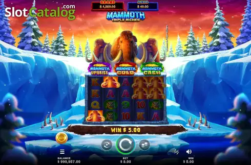 Οθόνη3. Mammoth Triple Riches Κουλοχέρης