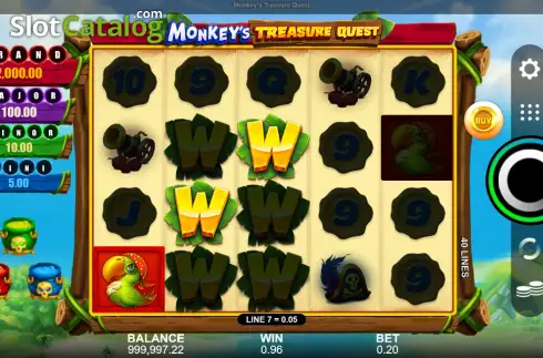 Οθόνη2. Monkey's Treasure Quest Κουλοχέρης