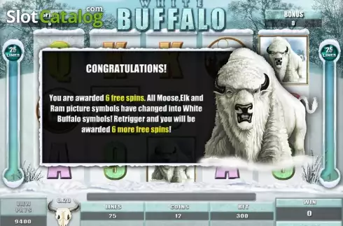 Οθόνη 5. White Buffalo (Microgaming) Κουλοχέρης