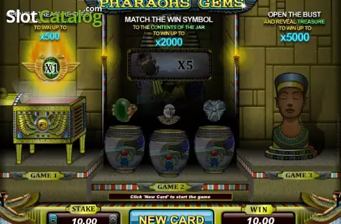 Οθόνη 3. Pharaoh's Gems Κουλοχέρης