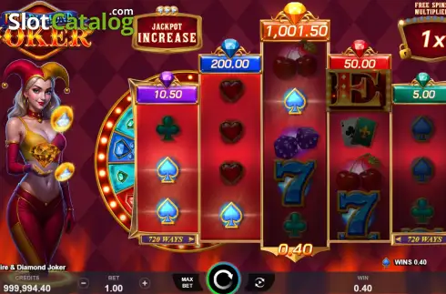 Οθόνη3. Fire and Diamond Joker Κουλοχέρης