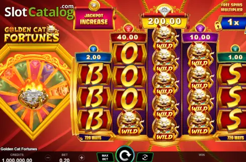 Οθόνη2. Golden Cat Fortunes Κουλοχέρης