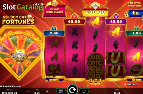 Οθόνη3. Golden Cat Fortunes Κουλοχέρης