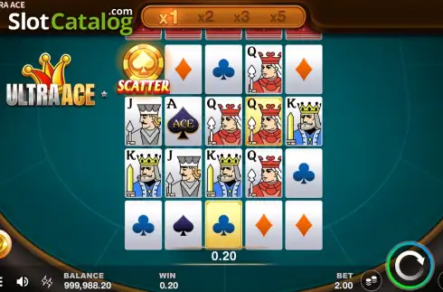 Οθόνη3. Ultra Ace (Microgaming) Κουλοχέρης