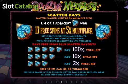 Πίνακας πληρωμών 2. Boogie Monsters Κουλοχέρης