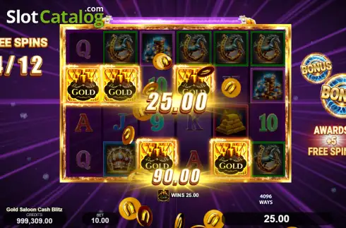 Οθόνη3. Gold Saloon Cash Blitz Κουλοχέρης