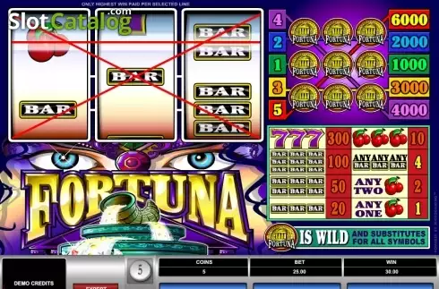 Οθόνη3. Fortuna (Microgaming) Κουλοχέρης