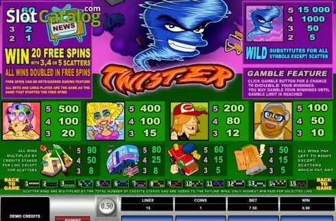 Οθόνη2. Twister (Games Global) Κουλοχέρης
