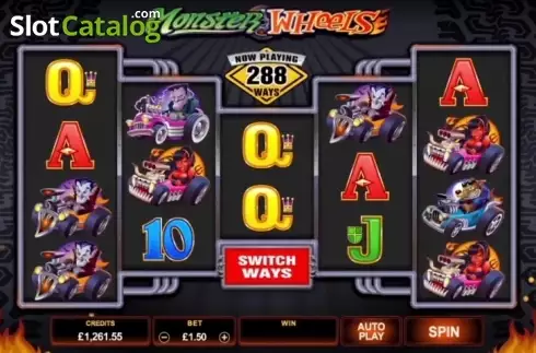 Οθόνη 4. Monster Wheels (Microgaming) Κουλοχέρης