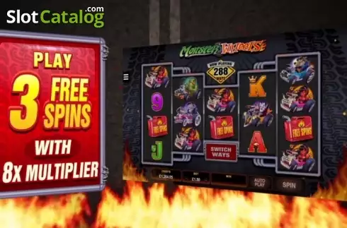 Οθόνη 7. Monster Wheels (Microgaming) Κουλοχέρης