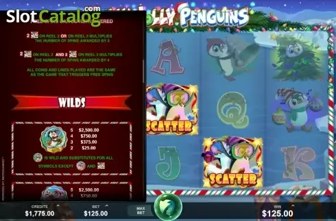 Οθόνη7. Holly Jolly Penguins Κουλοχέρης 