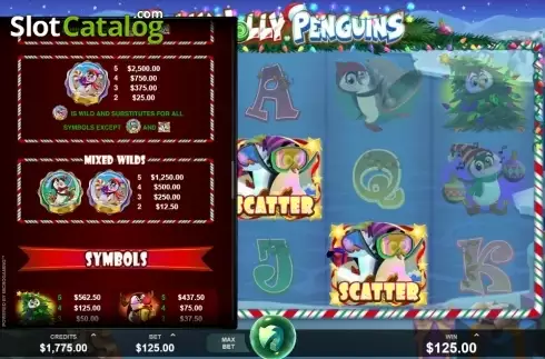 Οθόνη8. Holly Jolly Penguins Κουλοχέρης 