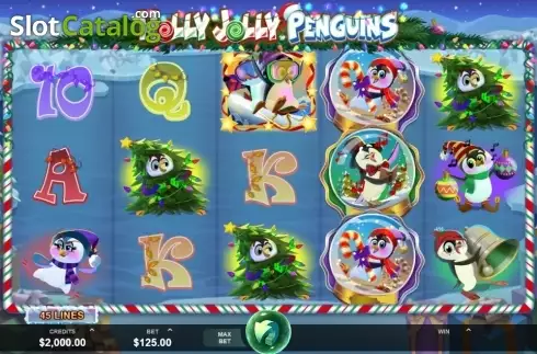 Οθόνη2. Holly Jolly Penguins Κουλοχέρης 