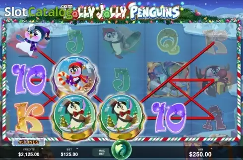 Οθόνη3. Holly Jolly Penguins Κουλοχέρης 