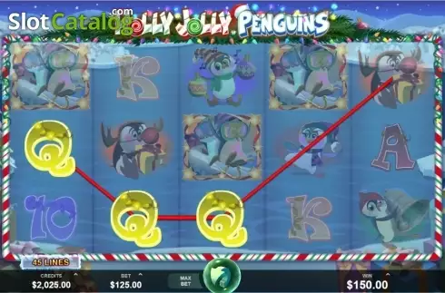 Οθόνη4. Holly Jolly Penguins Κουλοχέρης 