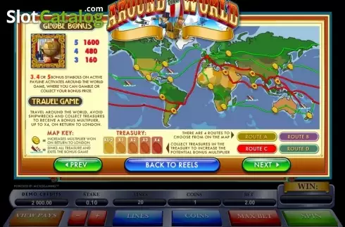 Οθόνη3. Around the World (Microgaming) Κουλοχέρης