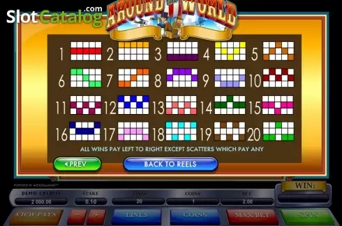 Οθόνη4. Around the World (Microgaming) Κουλοχέρης