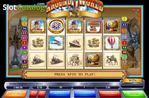 Οθόνη5. Around the World (Microgaming) Κουλοχέρης