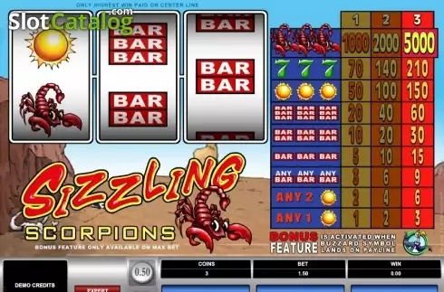 Οθόνη2. Sizzling Scorpions Κουλοχέρης